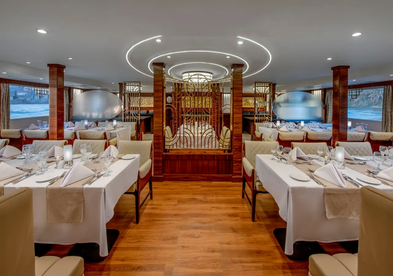 Restaurant aboard the HS Sindbad Nile Cruise Nile cruise